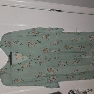 Floral Mint Green Shirt